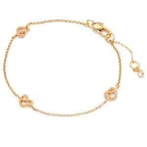 Kate Spade loves me knot pave bracelet in gold
